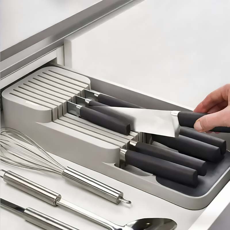 Kitchen Baking Tray Storage - 実用的な引き出し式ナイフ収納ボックス - キッチンアクセサリー - キッチン用品収納ラック -
