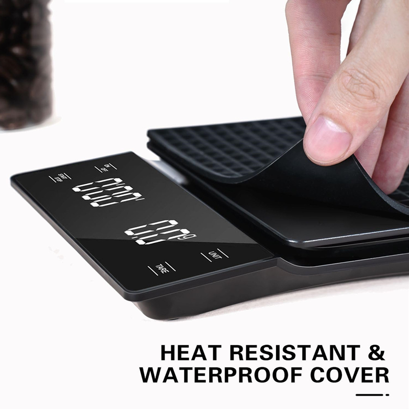 Kitchen Baking Timer - 3kg 0.1g デジタルコーヒー計量器 タイマー付き LEDスクリーン エスプレッソ