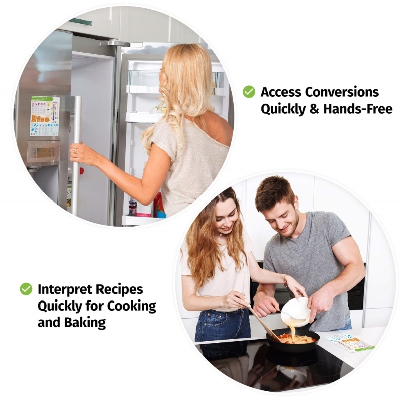 Kitchen Baking Conversion Chart - レストランキッチン換算表マグネットベーキングツール調理測定ツールQ5WC