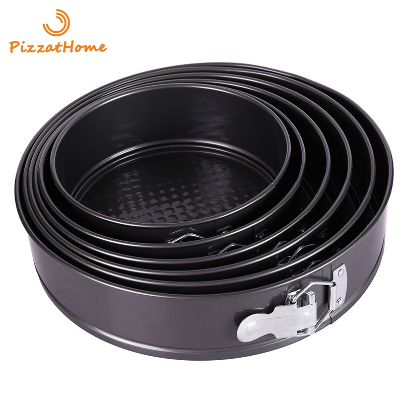 Springform Pan Set - Pizzathome pringformケーキパンラウンドノンスティックベーキングパンスプリングフォームフォレクティケーチェウエディングケーキ取り外し可能なボトムiches
