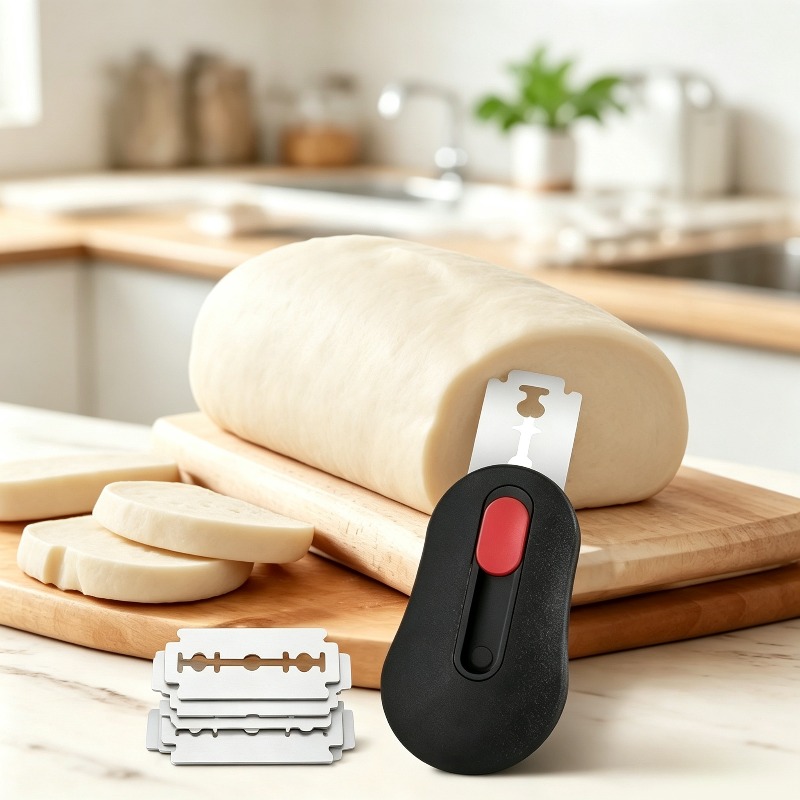 Bread Lame Scoring - パンスコアリングブレードセット 自家製サワー種生地用スコアリングツール 交換用ブレード5枚付き パンスコアリングナイフ カッターナイフ