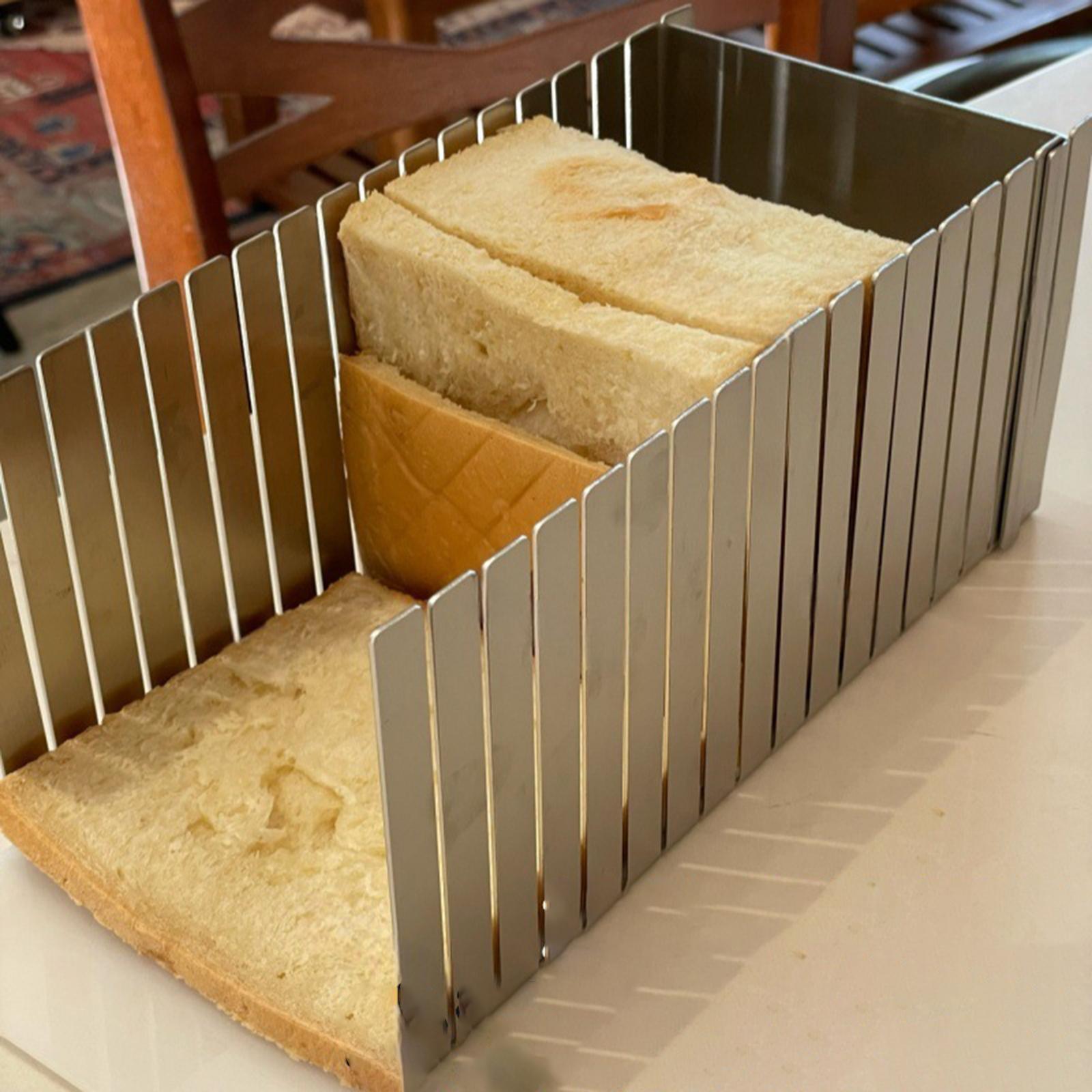 Commercial Kitchen For Baking - ステンレス鋼ブレッドスライサーキッチンガジェットベーキングツール切断ガイドベーグルトースト商業ケーキ用ブレッドスライスガイド