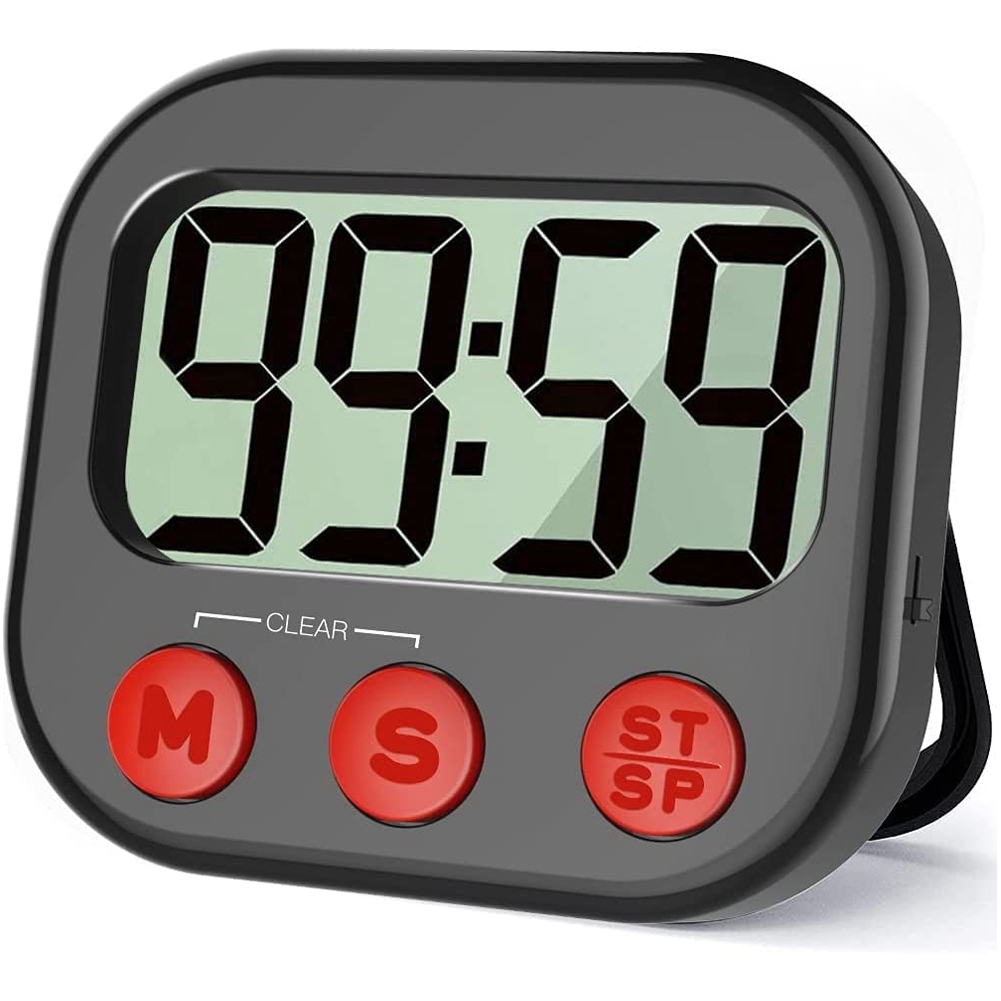 Kitchen Baking Timer - デジタルビジュアルキッチンタイマー、磁気時計、カウントダウンタイマー、調理用大型液晶画面ディスプレイ