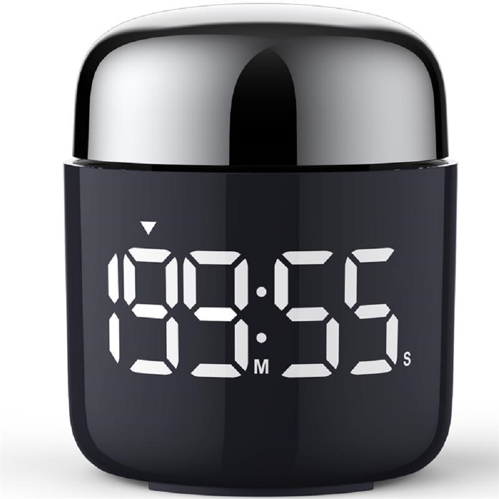 Kitchen Baking Timer - 回転式キッチンタイマー LEDディスプレイ付き 199分カウントダウン/カウントアップ機能付き 底面滑り止めタイマー 料理、フィットネス、勉強用