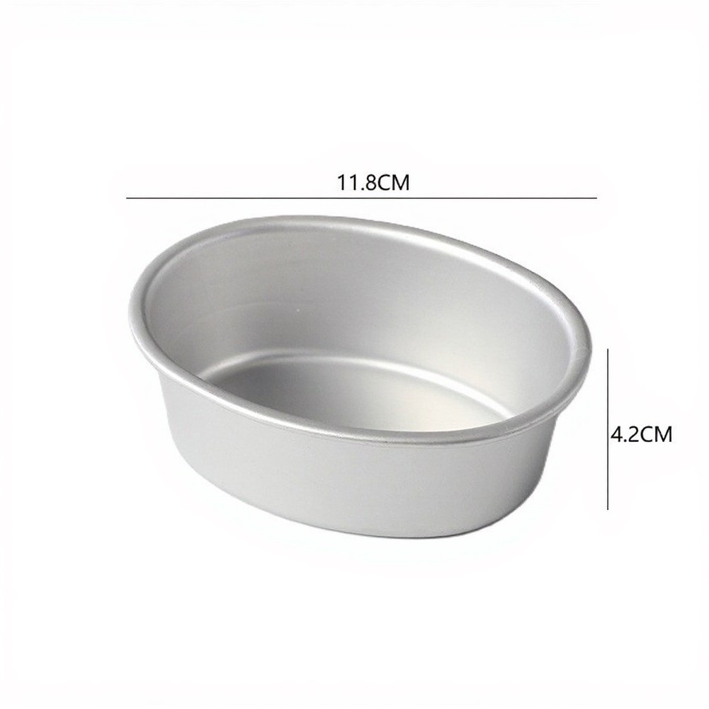 Baking Kitchen At Home - 楕円形のチーズケーキ型2個セット、アルミ合金製、家庭用または業務用キッチンでのベーキングに最適
