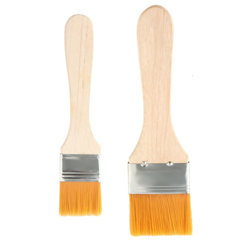 Kitchen Baking Brush - 2 個のナイロン製ベースティングブラシ バーベキューグリル用 ベーキングペストリーオイルソースバター塗布用 ポータブル人間工学に基づいたハンドルキッチン用