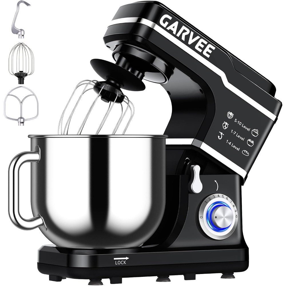 Commercial Kitchen For Baking - Garvee 110-120V、60Hz 6.7L ステンレス製ミキシングボウル ドゥミキサー 660W