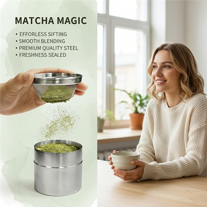 B23B ステンレス製キッチンベーキング用抹茶パウダーシフタ - Kitchen Baking Canisters のレビューと価格