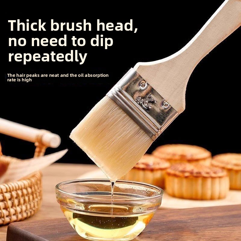 木製ハンドルのウールブラシ、柔らかい毛先、BBQ用、オイルや - Kitchen Baking Brush のレビューと価格