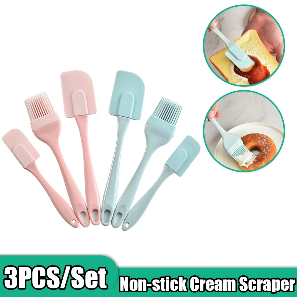 3個セット ノンスティック シリコン クリームスクレーパー  - Kitchen Baking Brush のレビューと価格