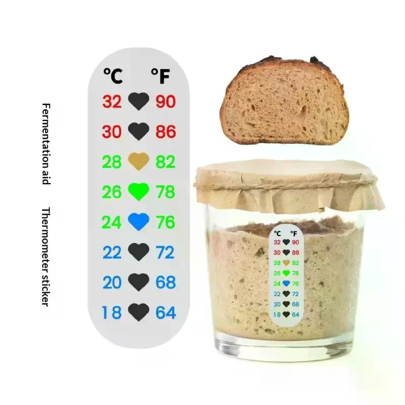 1/5個入り 酸性パン発酵ガラス瓶用温度ステッカー、ハート型 - Baking Kitchen At Home のレビューと価格