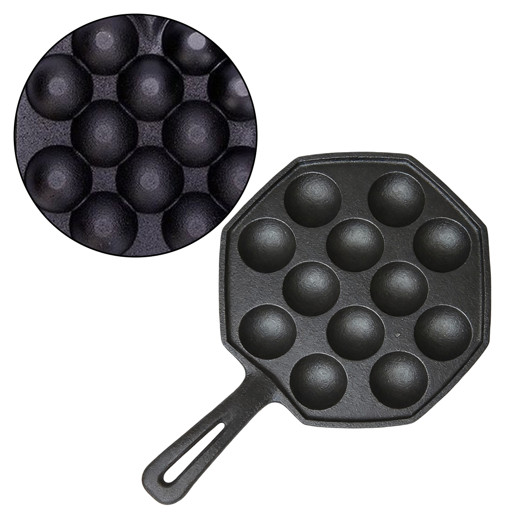 鋳鉄製たこ焼き器 12穴 グリルプレート付き ウズラの卵やエ - Baking Kitchen At Home のレビューと価格