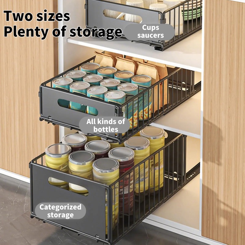 1個入り キッチン収納ラック スライドレール付き 引き出し式 - Kitchen Baking Tray Storage のレビューと価格