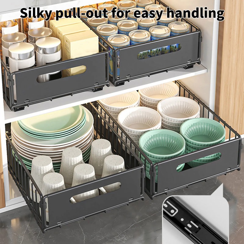 1個入り キッチン収納ラック スライドレール付き 引き出し式 - Kitchen Baking Tray Storage のレビューと価格