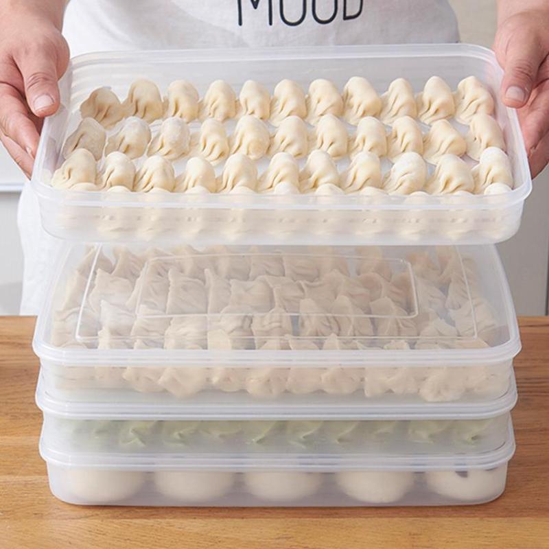 透明なキッチン収納ボックス 冷蔵庫オーガナイザー 食品グレー - Kitchen Baking Tray Storage のレビューと価格