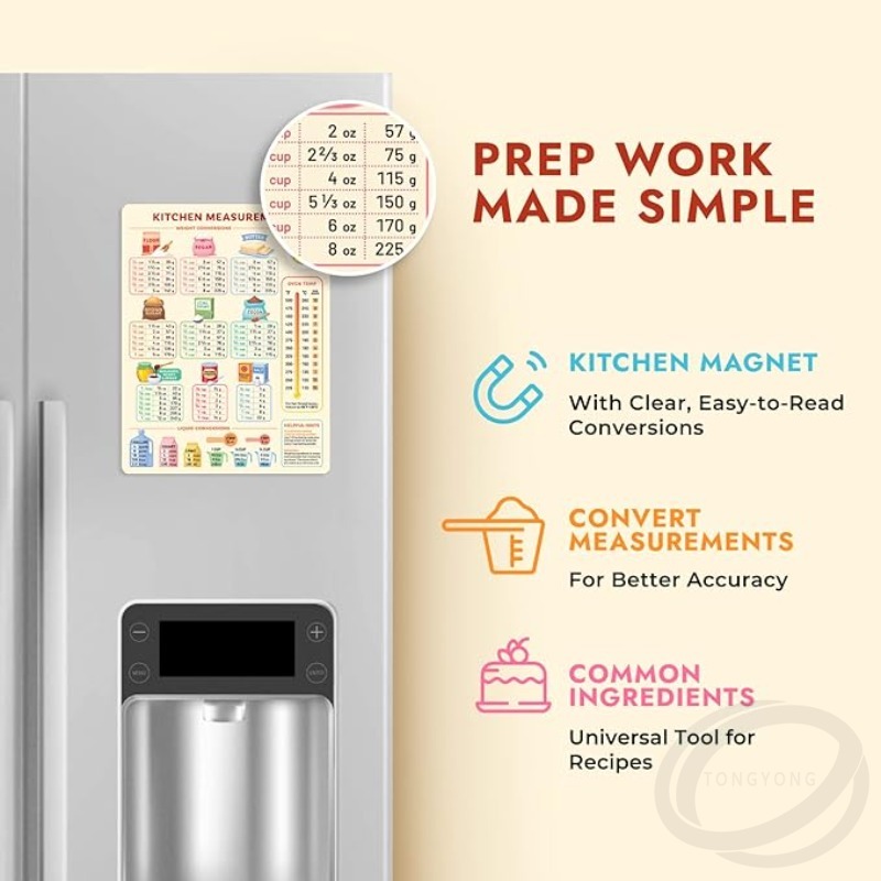 キッチン変換チャート マグネットメトリッククッキングチャート - Kitchen Baking Conversion Chart のレビューと価格