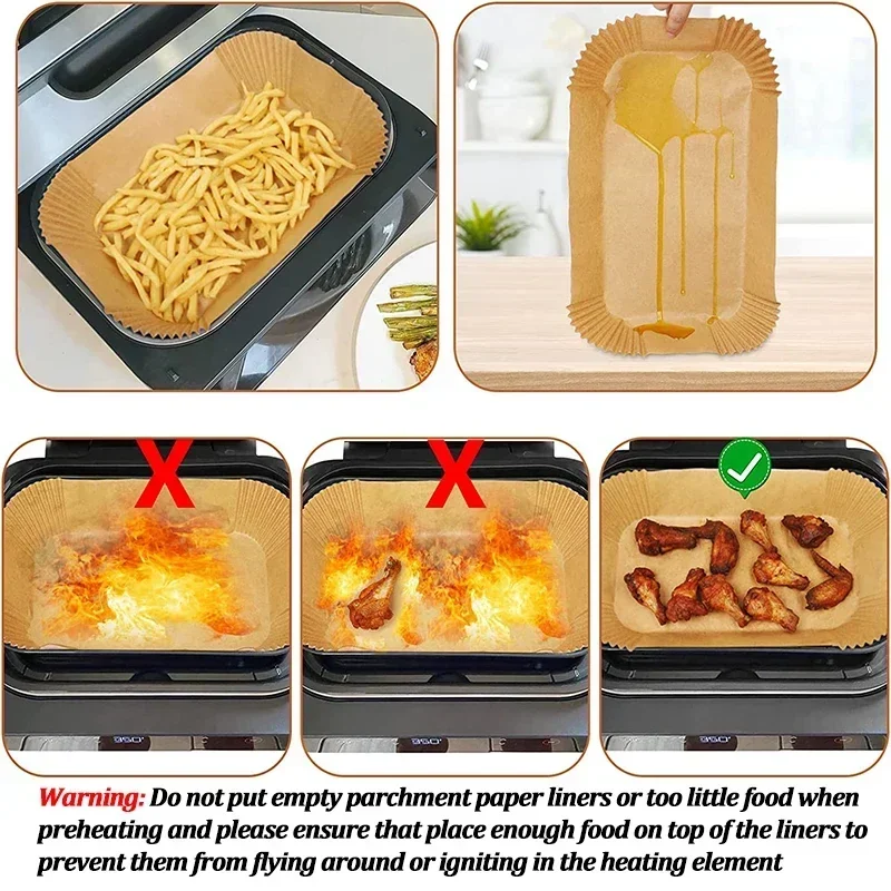 使い捨てエアフライヤー紙ノンスティックキッチンベーキングエア - Kitchen Baking Store のレビューと価格