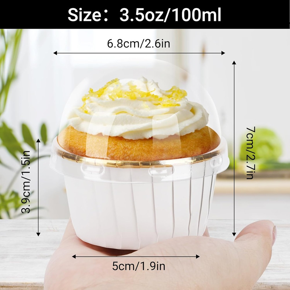 50個入り マフィンカップ 紙製カップケーキラッパー ベーキ - Kitchen Baking Supplies のレビューと価格