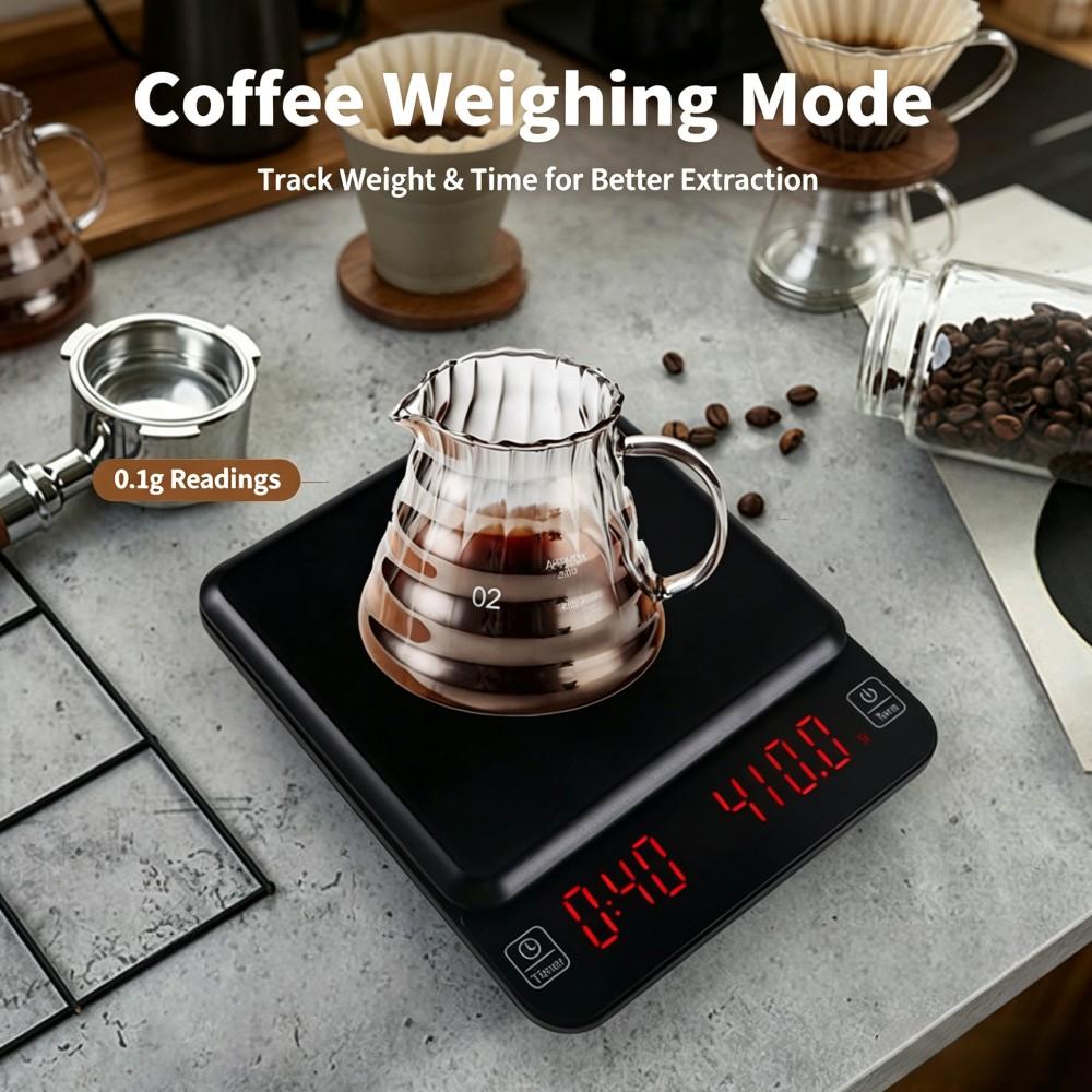 3kg/0.1g高精度デジタルコーヒースケール、LEDポータ - Kitchen For Baking のレビューと価格