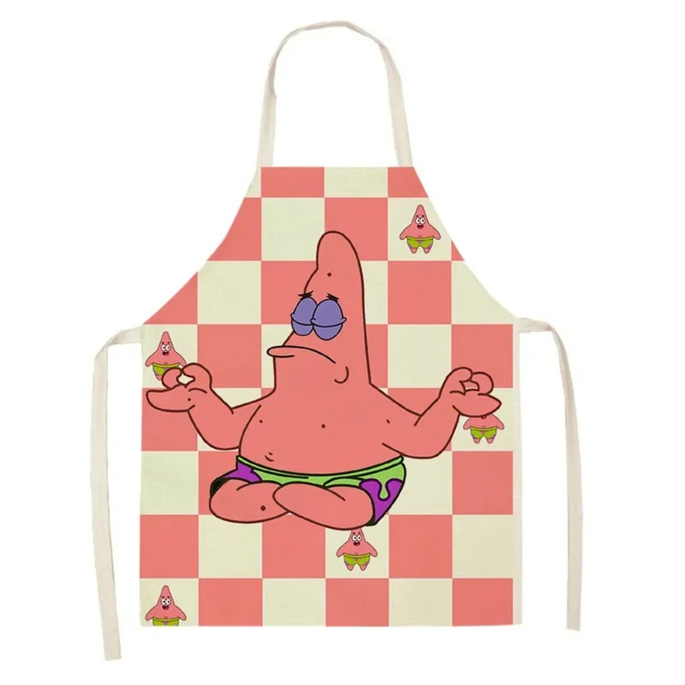スポンジボブ パトリック キッチンエプロン 大人用 リネンビ - Kitchen Baking Store のレビューと価格