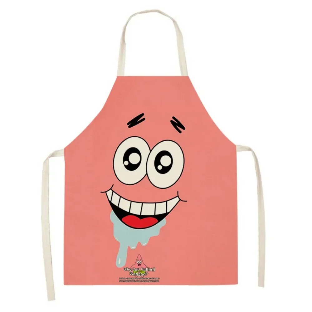 スポンジボブ パトリック キッチンエプロン 大人用 リネンビ - Kitchen Baking Store のレビューと価格