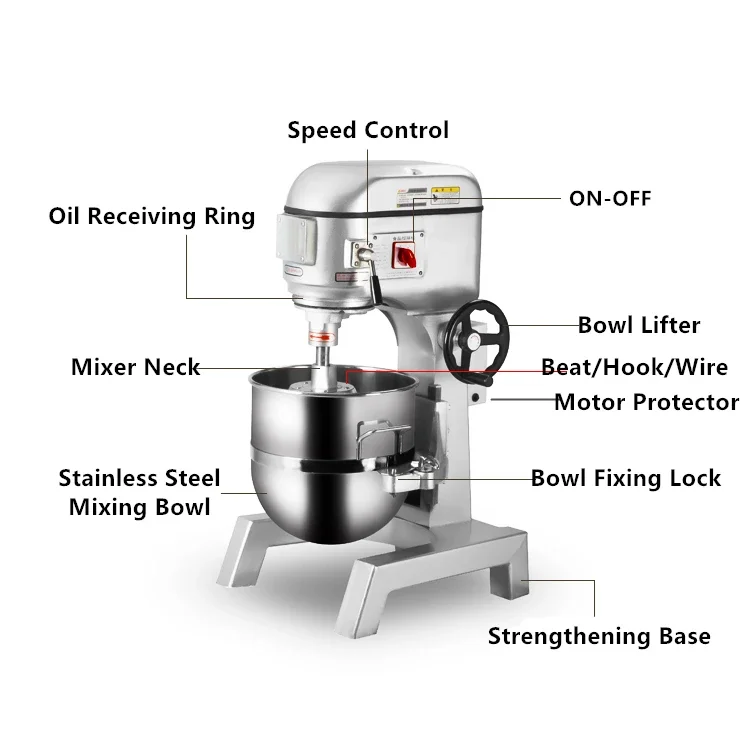 20L業務用ミキサー、20リットルクォート、リットル計量式プ - Commercial Kitchen For Baking のレビューと価格