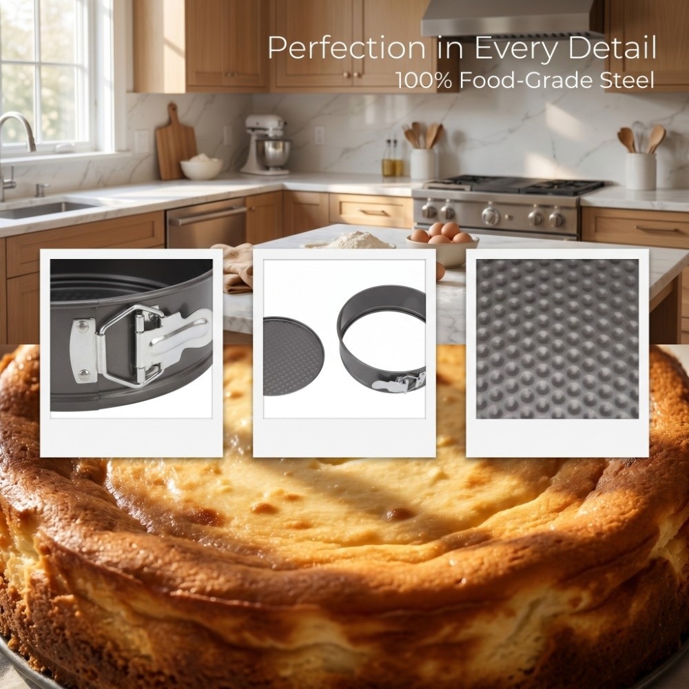3個セット カーボンスチール製ケーキ型 ノンスティック加工  - Springform Pan Set のレビューと価格