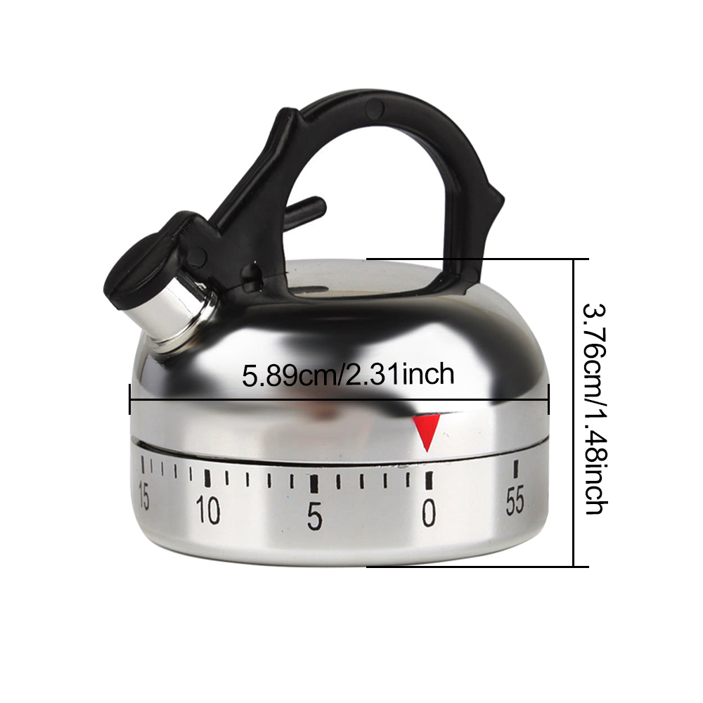 60分機械式キッチンタイマー、ケトル型手巻き式アラームタイマ - Kitchen Baking Timer のレビューと価格