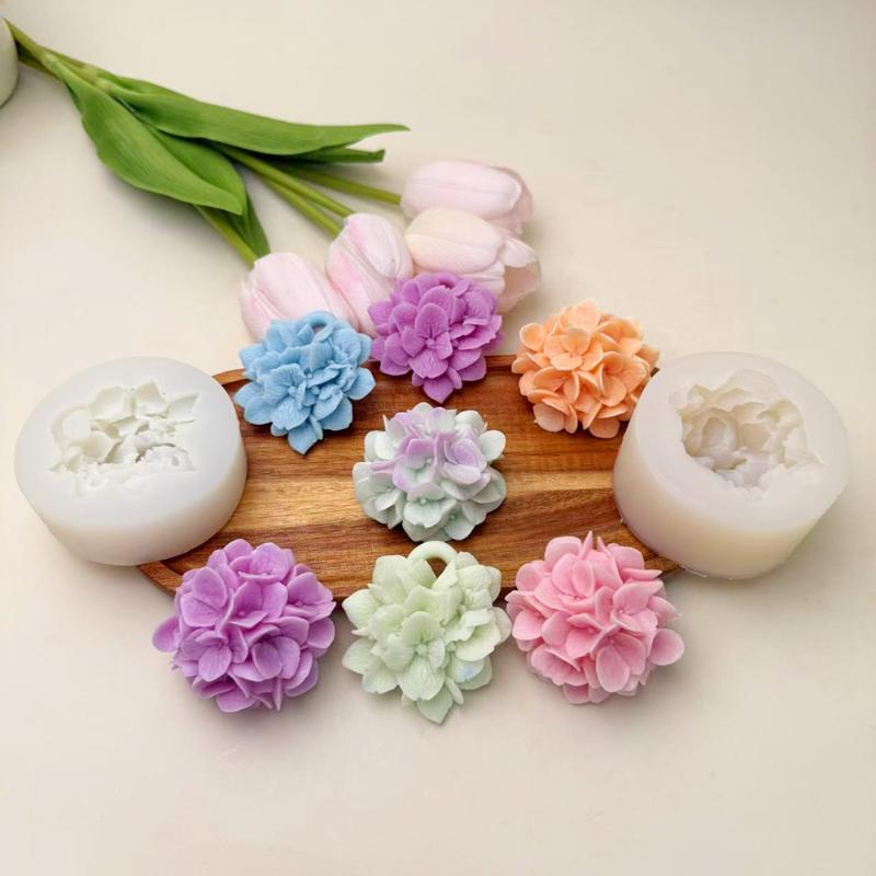 ● アジサイの花シリコンモールド DIY アロマセラピーキャ - Kitchen Baking Decor のレビューと価格