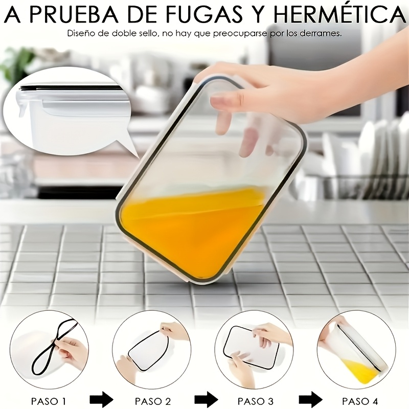 8個セットには、4つの容器と4つの蓋が含まれています。気密食 - Kitchen Baking Tray Storage のレビューと価格