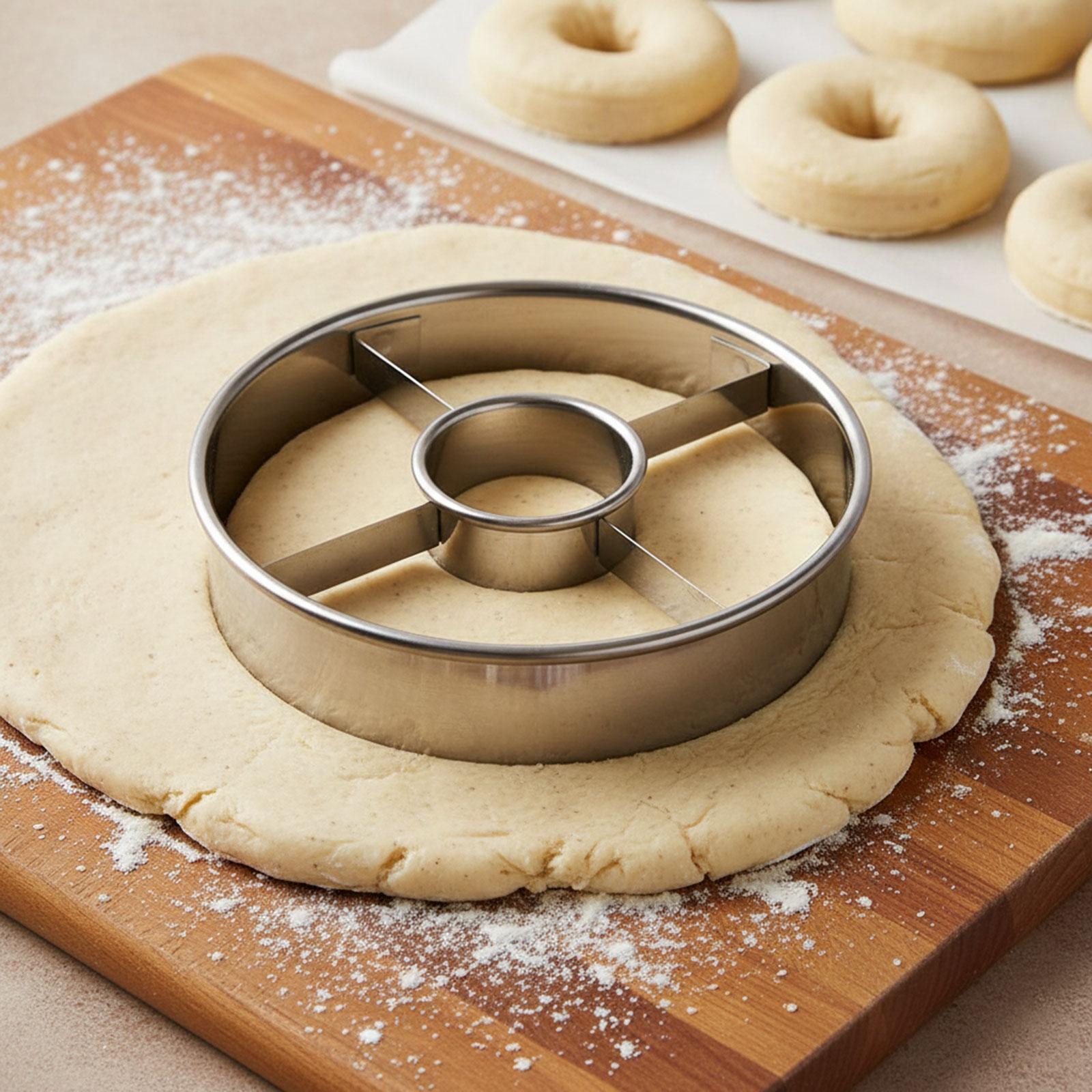 ドーナツカット耐久性のあるステンレス鋼の丸型ペストリーツール - Baking Kitchen At Home のレビューと価格