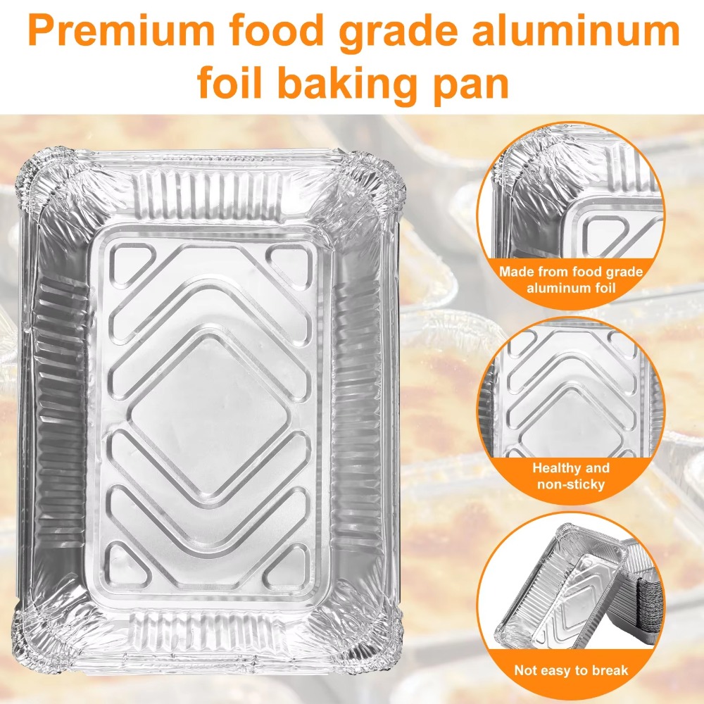10 個使い捨てアルミ箔食品保存容器オーブンベーキングパン調 - Kitchen Baking Tray Storage のレビューと価格