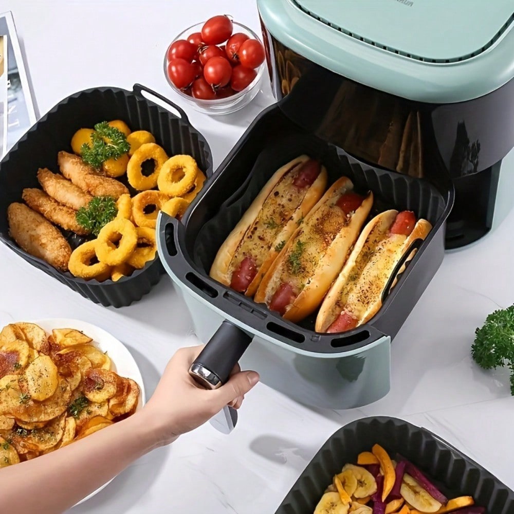 1個入り再利用可能なシリコン製エアフライヤーライナー、エアフ - Kitchen Baking Supplies のレビューと価格