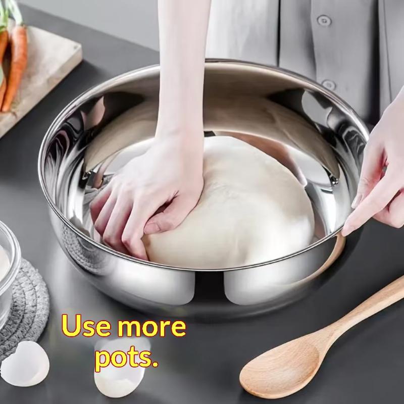 新しいステンレス製ミキシングボウル、蓋付き、頑丈で錆びにくい - Commercial Kitchen For Baking のレビューと価格