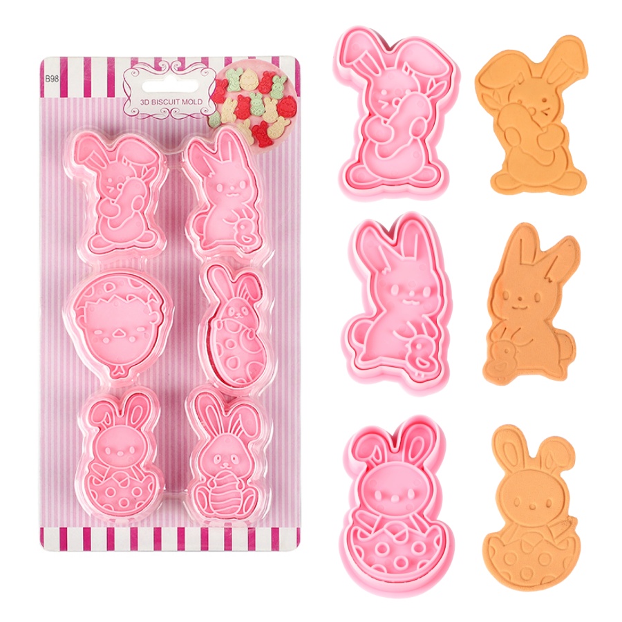 6 ピース/セットイースターバニークッキーカッターキッチンフ - Kitchen Baking Decor のレビューと価格