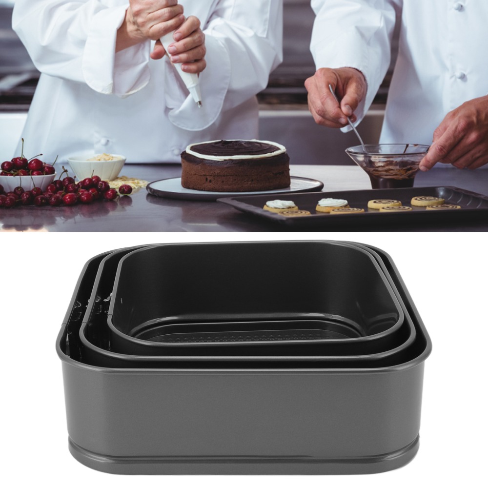3個セット カーボンスチール製 スプリングフォームケーキ型  - Springform Pan Set のレビューと価格
