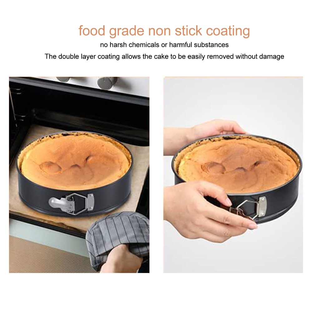 3個セット カーボンスチール製ケーキ型 ノンスティック加工  - Springform Pan Set のレビューと価格