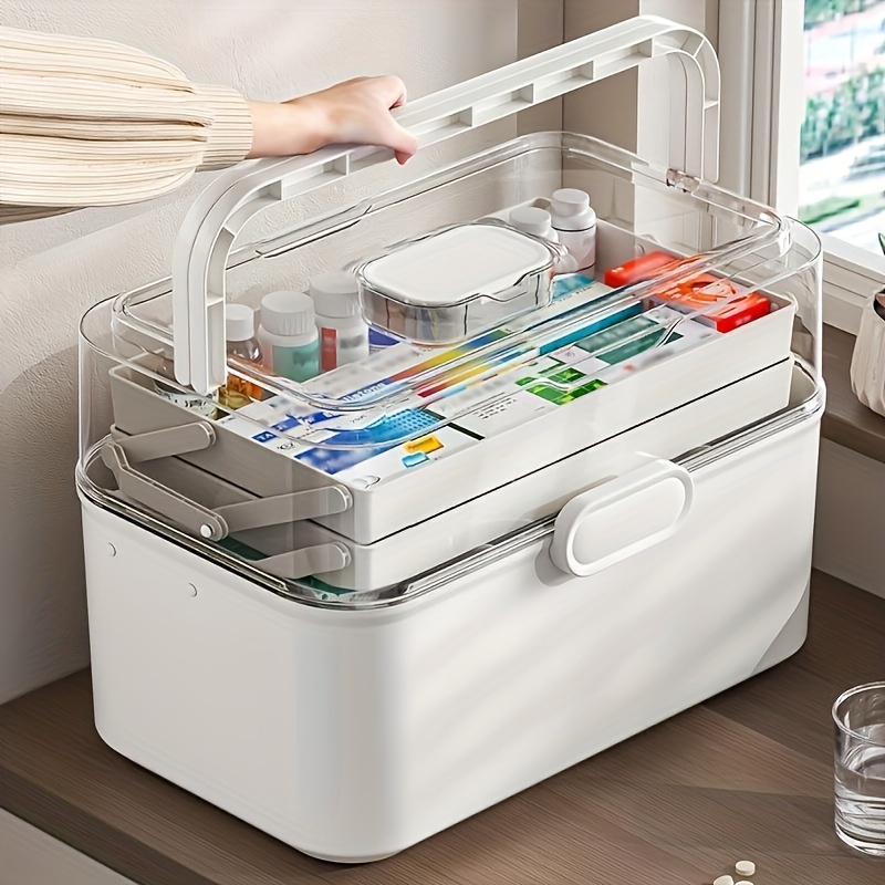 大容量透明蓋付き薬収納ボックス/ディスペンサーボックス -  - Kitchen Baking Tray Storage のレビューと価格
