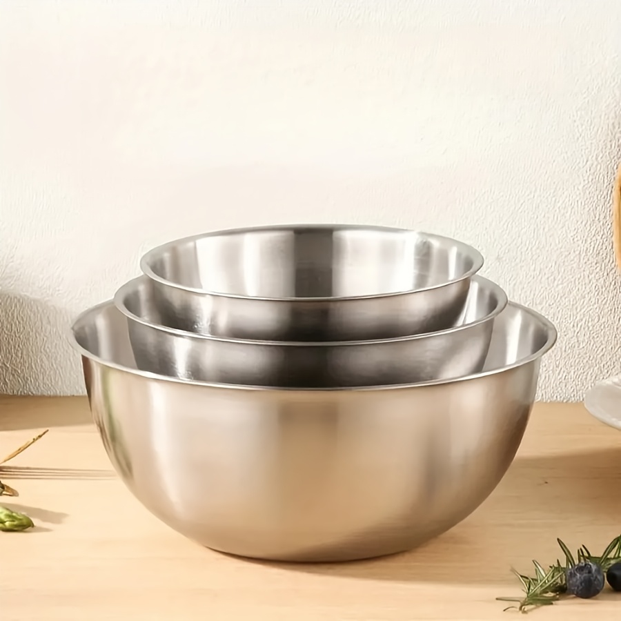 3個セット ステンレス製サラダボウルセット ミキシングボウル - Kitchen Baking Store のレビューと価格