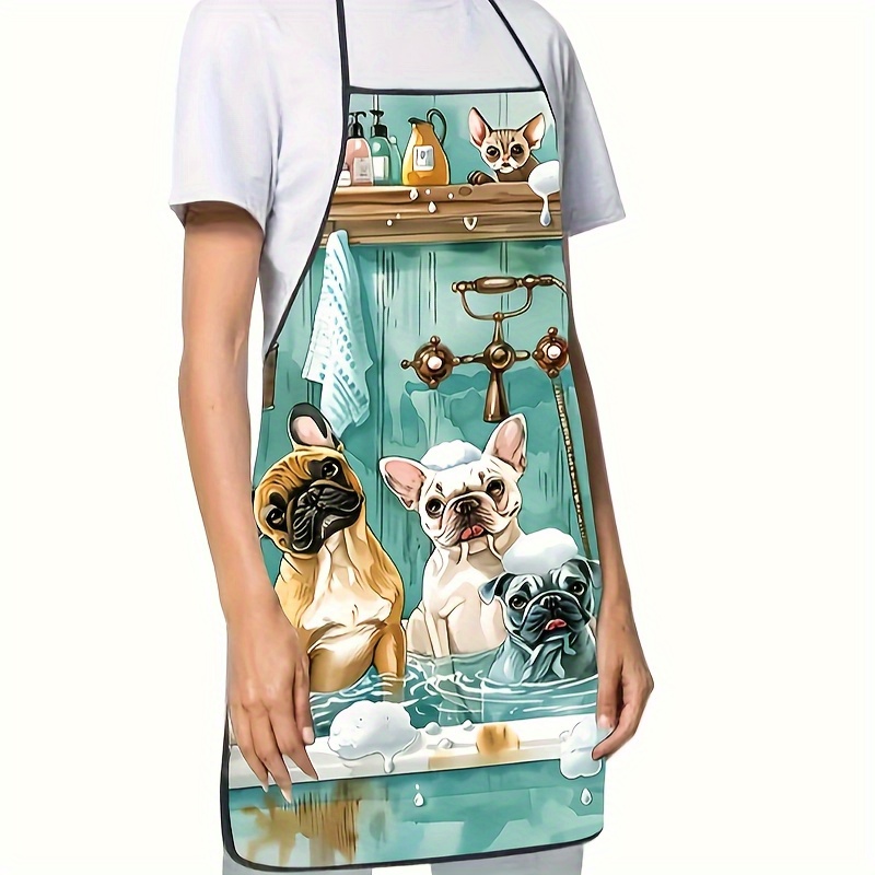 ファッション漫画犬の入浴パターンエプロン キッチンや家庭での - Baking Kitchen At Home のレビューと価格
