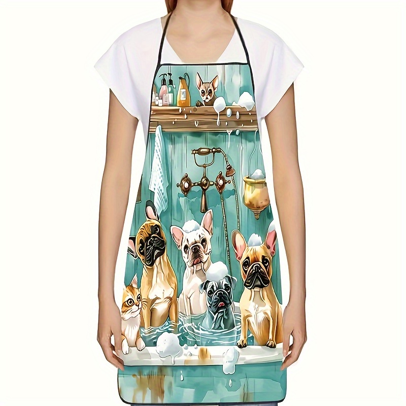 ファッション漫画犬の入浴パターンエプロン キッチンや家庭での - Baking Kitchen At Home のレビューと価格