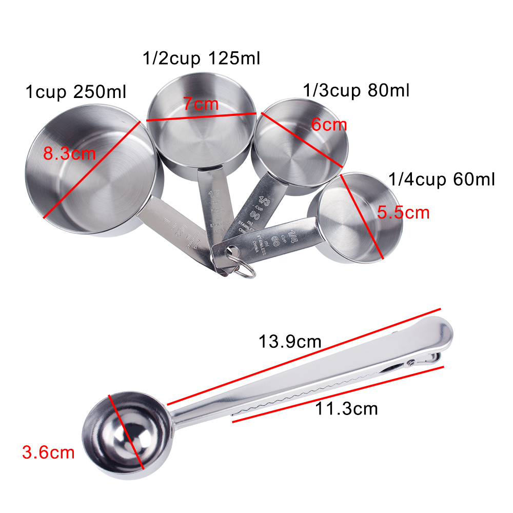積み重ね可能な計量カップとスプーンセットベーキングツールステ - Kitchen Baking Store のレビューと価格