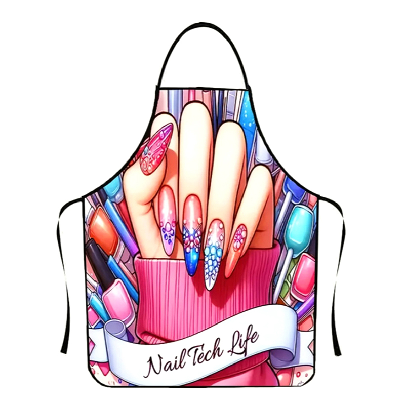 1 個ネイルアート印刷美容キッチン女性エプロン家庭用クリーニ - Kitchen For Baking のレビューと価格