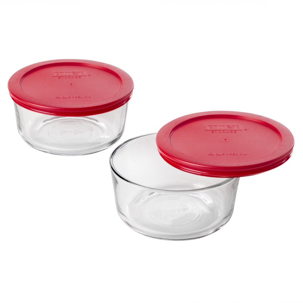 ガラス製食品保存容器2個セット（蓋付き）、オーブン対応ベーキ - Kitchen Baking Canisters のレビューと価格